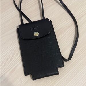 Like new Longchamp Black Crossbody Phone Pouch